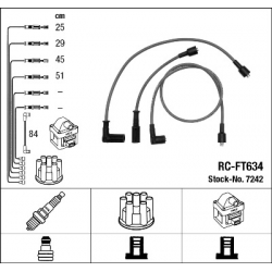 NGK 7242 PRZEWODY ZAPŁONOWE RC-FT634