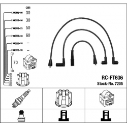 NGK 7205 PRZEWODY ZAPŁONOWE RC-FT636
