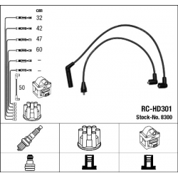 NGK 8300 PRZEWODY ZAPŁONOWE RC-HD301