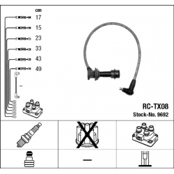 NGK 9692 PRZEWODY ZAPŁONOWE RC-TX08
